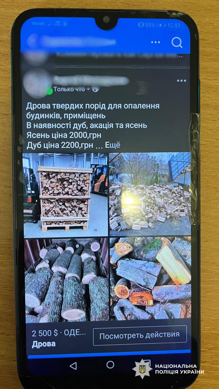 Продавав в інтернеті неіснуючі дрова: поліцейські викрили жителя Ізмаїла у шахрайстві Продавав в інтернеті неіснуючі дрова: поліцейські викрили жителя Ізмаїла у шахрайстві