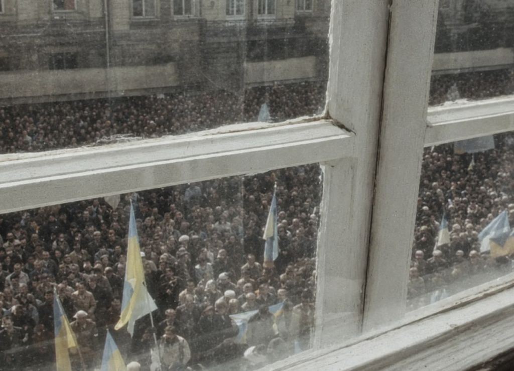 Подібних кадрів раніше не існувало. В архівах Нідерландів знайшли репортаж із першим підняттям українського прапора над Львівською ратушею Подібних кадрів раніше не існувало. В архівах Нідерландів знайшли репортаж із першим підняттям українського прапора над Львівською ратушею