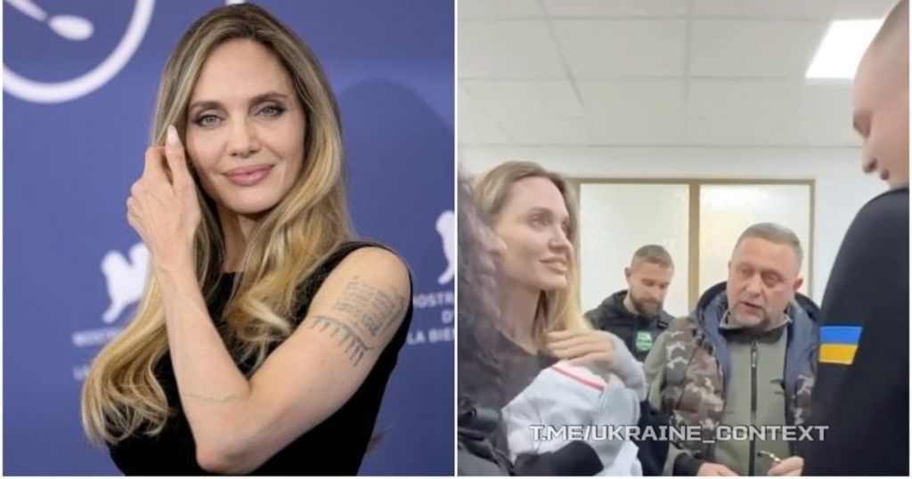 Анджеліна Джолі отримала особливий подарунок під час візиту до Херсона(фото) Анджеліна Джолі отримала особливий подарунок під час візиту до Херсона(фото)