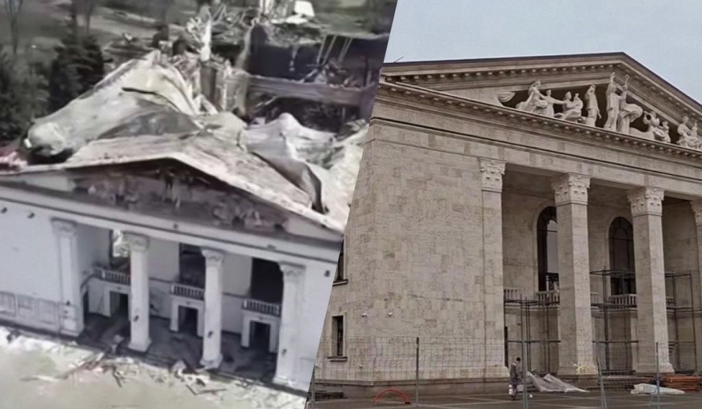 В окупованому Маріуполі відкрили драмтеатр, який РФ зруйнувала в 2022 році авіаударом В окупованому Маріуполі відкрили драмтеатр, який РФ зруйнувала в 2022 році авіаударом