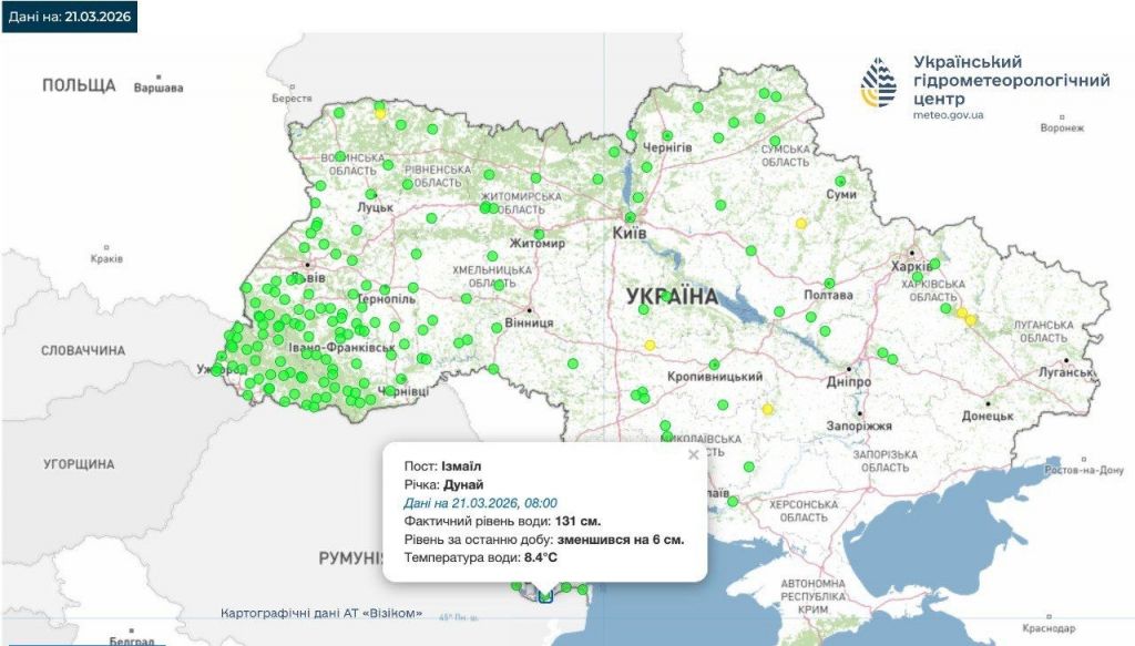 Дунай в Ізмаїлі продовжує спадати Дунай в Ізмаїлі продовжує спадати
