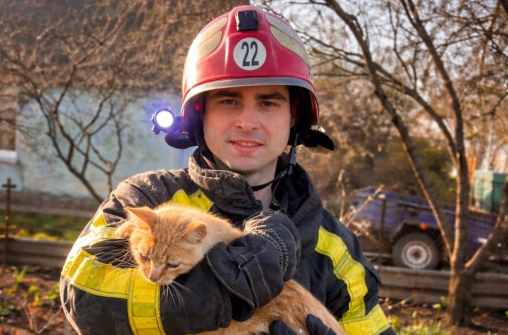 На Одещині рятувальники дістали кота з глибокої криниці(фото) На Одещині рятувальники дістали кота з глибокої криниці(фото)