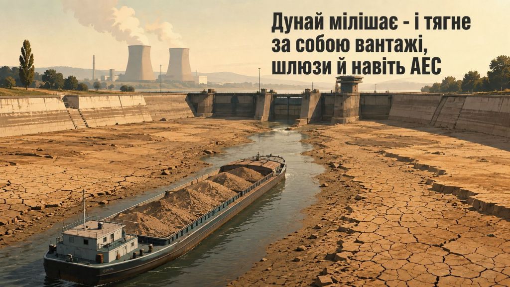 Дунай мілішає - і тягне за собою вантажі, шлюзи й навіть АЕС Дунай мілішає - і тягне за собою вантажі, шлюзи й навіть АЕС
