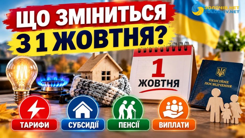 Тарифи, виплати та зимовий час: що зміниться в Україні з 1 жовтня Тарифи, виплати та зимовий час: що зміниться в Україні з 1 жовтня