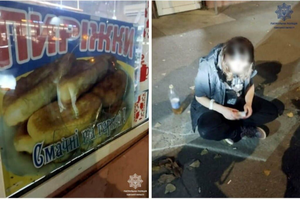 В Одесі жінка ліктем розбила вітрину кафе-бару: її затримали патрульні В Одесі жінка ліктем розбила вітрину кафе-бару: її затримали патрульні